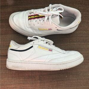 Reebok White Sneakers with Colorful Accents